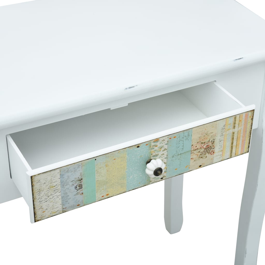 Avlastningsbord Konsollbord Vit 120x40x74,5 cm trä