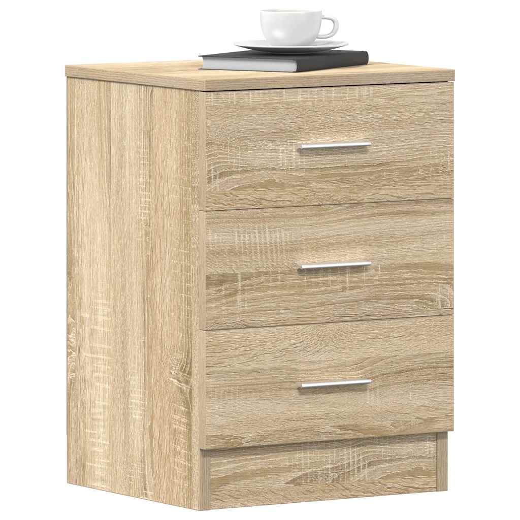 Sängbord 2 st sonoma ek 38x35x56 cm konstruerat trä