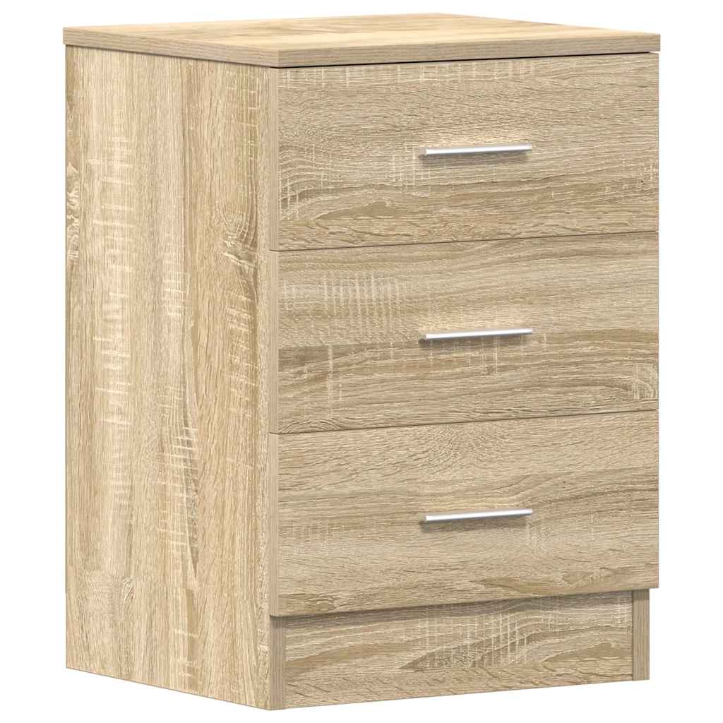 Sängbord 2 st sonoma ek 38x35x56 cm konstruerat trä