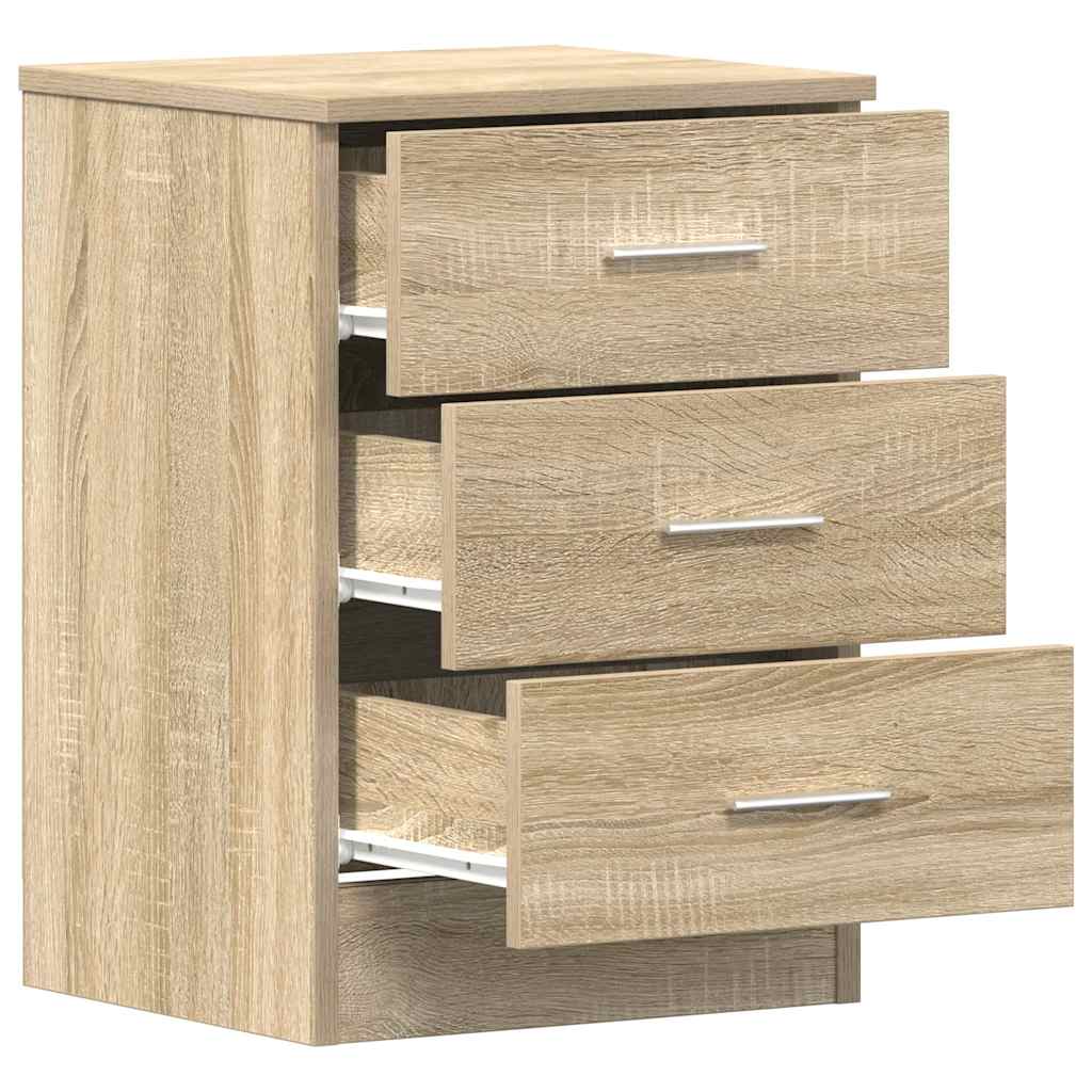 Sängbord 2 st sonoma ek 38x35x56 cm konstruerat trä