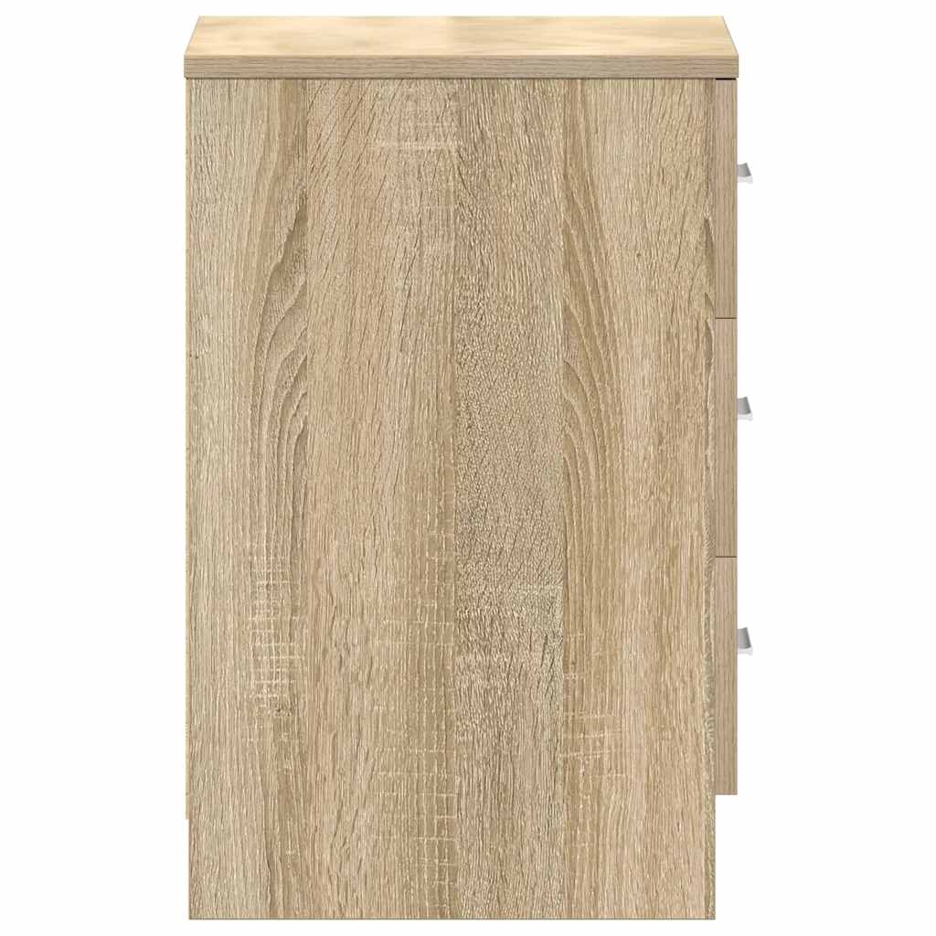 Sängbord 2 st sonoma ek 38x35x56 cm konstruerat trä