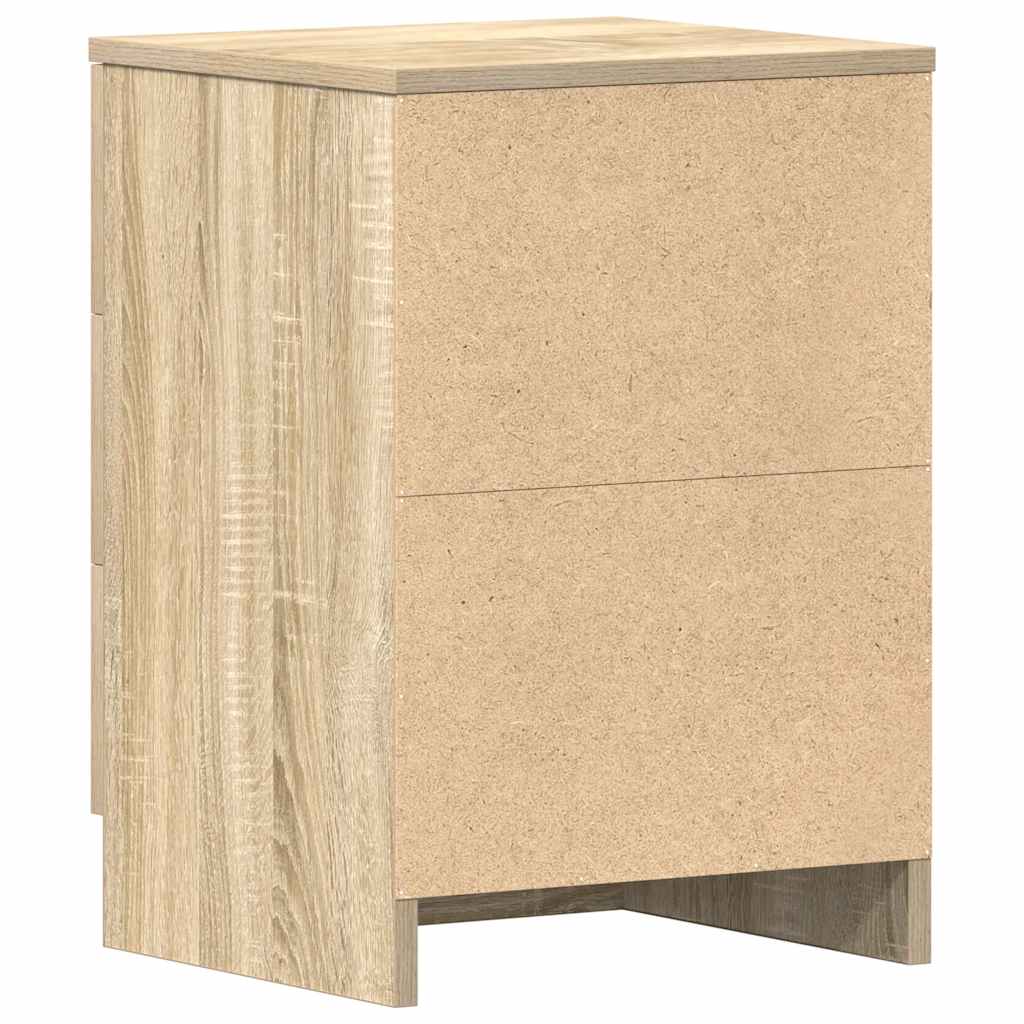 Sängbord 2 st sonoma ek 38x35x56 cm konstruerat trä