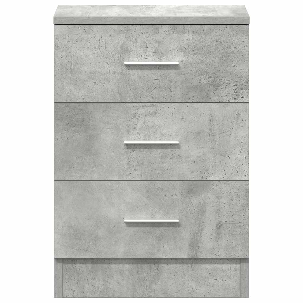 Sängbord 2 st betonggrå 38x35x56 cm konstruerat trä