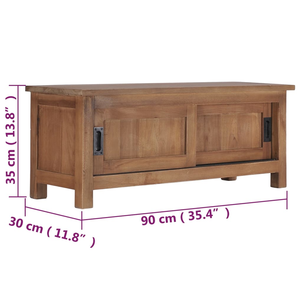 TV-Möbel Trä TV-Bänk 90x30x35 cm massiv teak