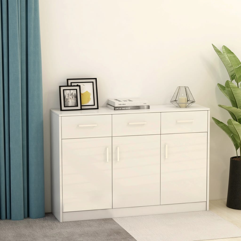 Skänk Vit 110x30x75 cm