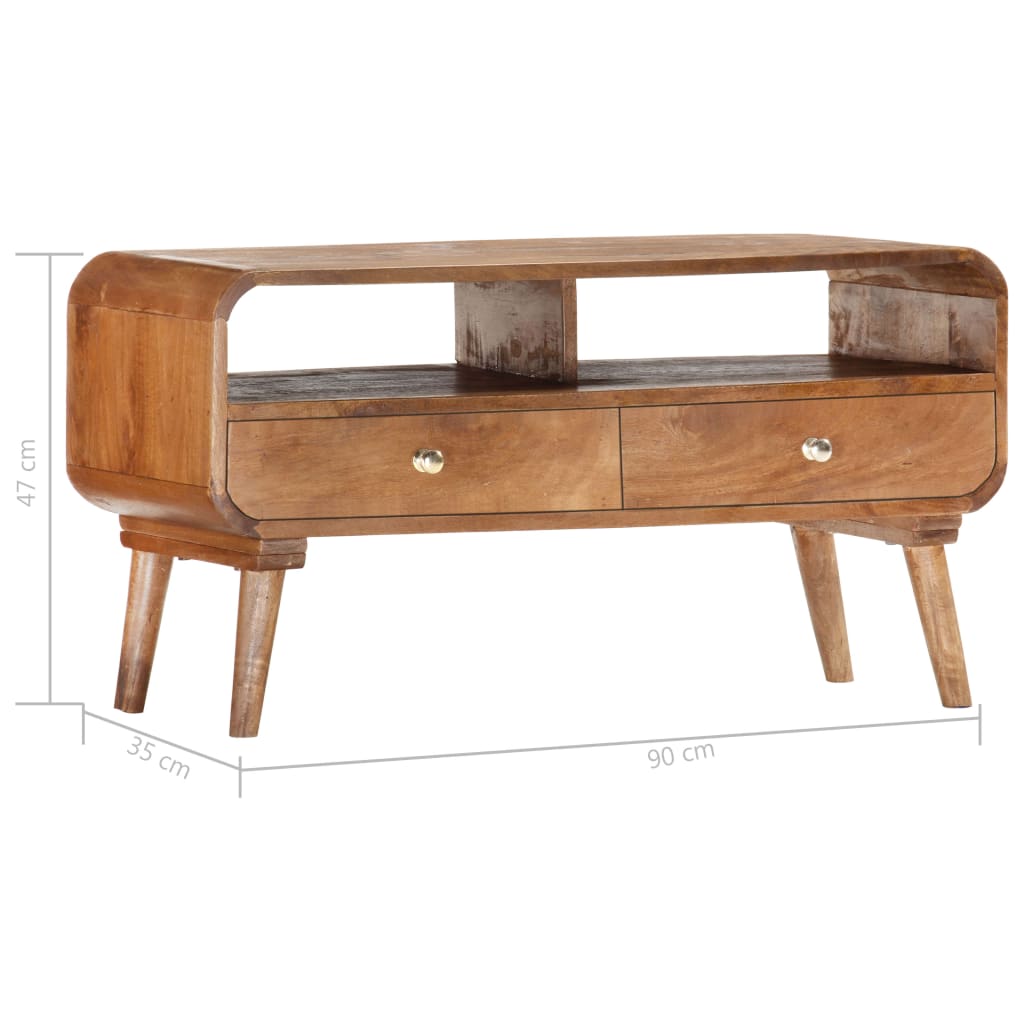 TV-bänk 90x35x47 cm massivt mangoträ