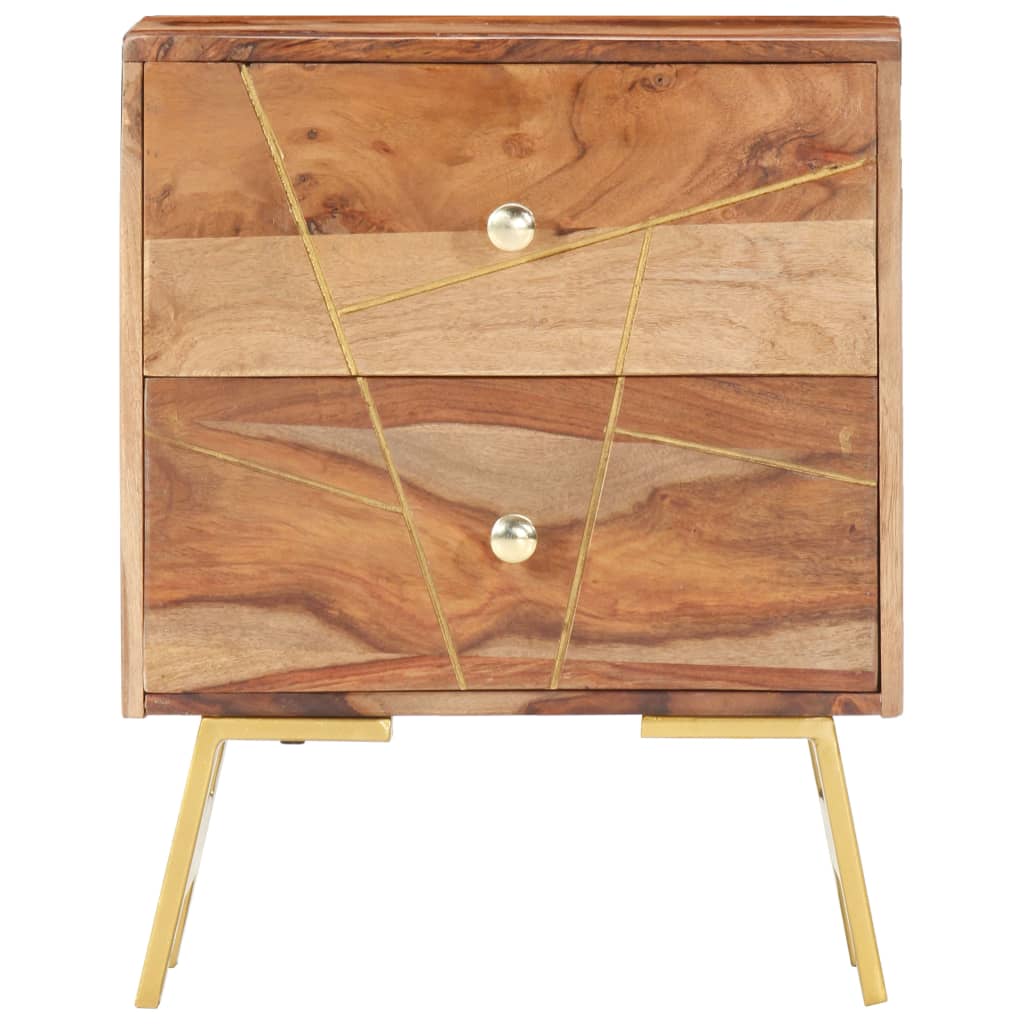 Sängbord 40x30x50 cm massivt sheesamträ