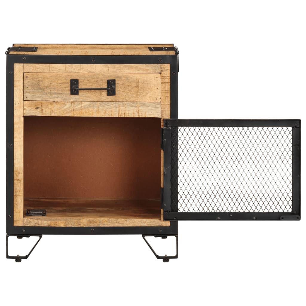 Sängbord Nattduksbord Trä 43x30x51cm massivt robust mangoträ