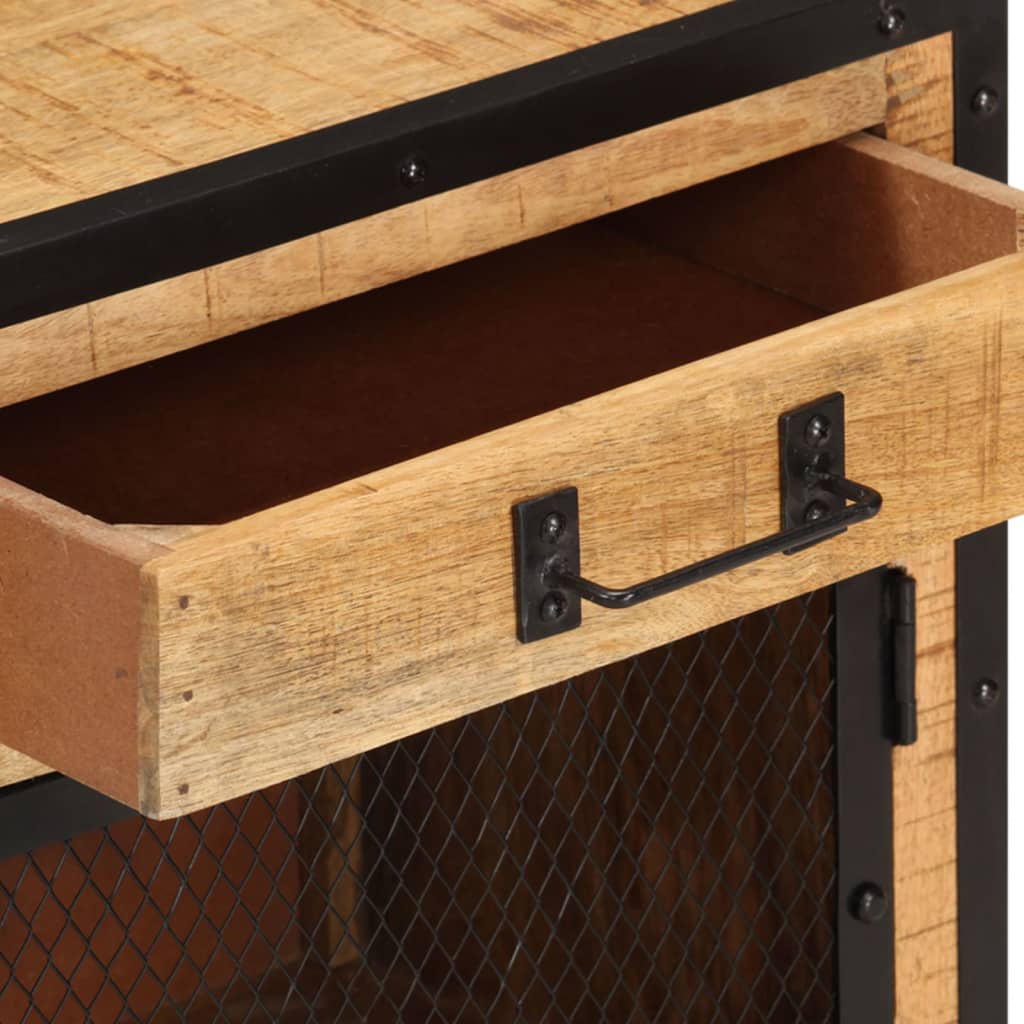 Sängbord Nattduksbord Trä 43x30x51cm massivt robust mangoträ