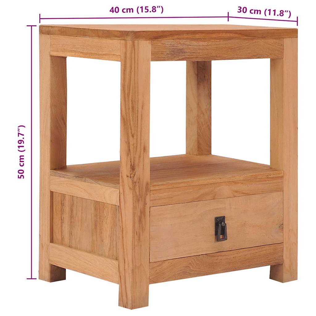 Sängbord Nattduksbord Trä 40x30x50 cm massiv teak