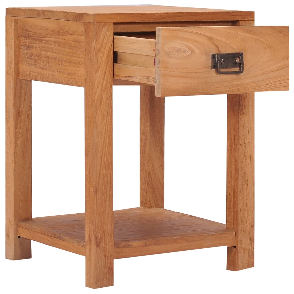 Sängbord Nattduksbord Trä 35x35x50 cm massiv teak