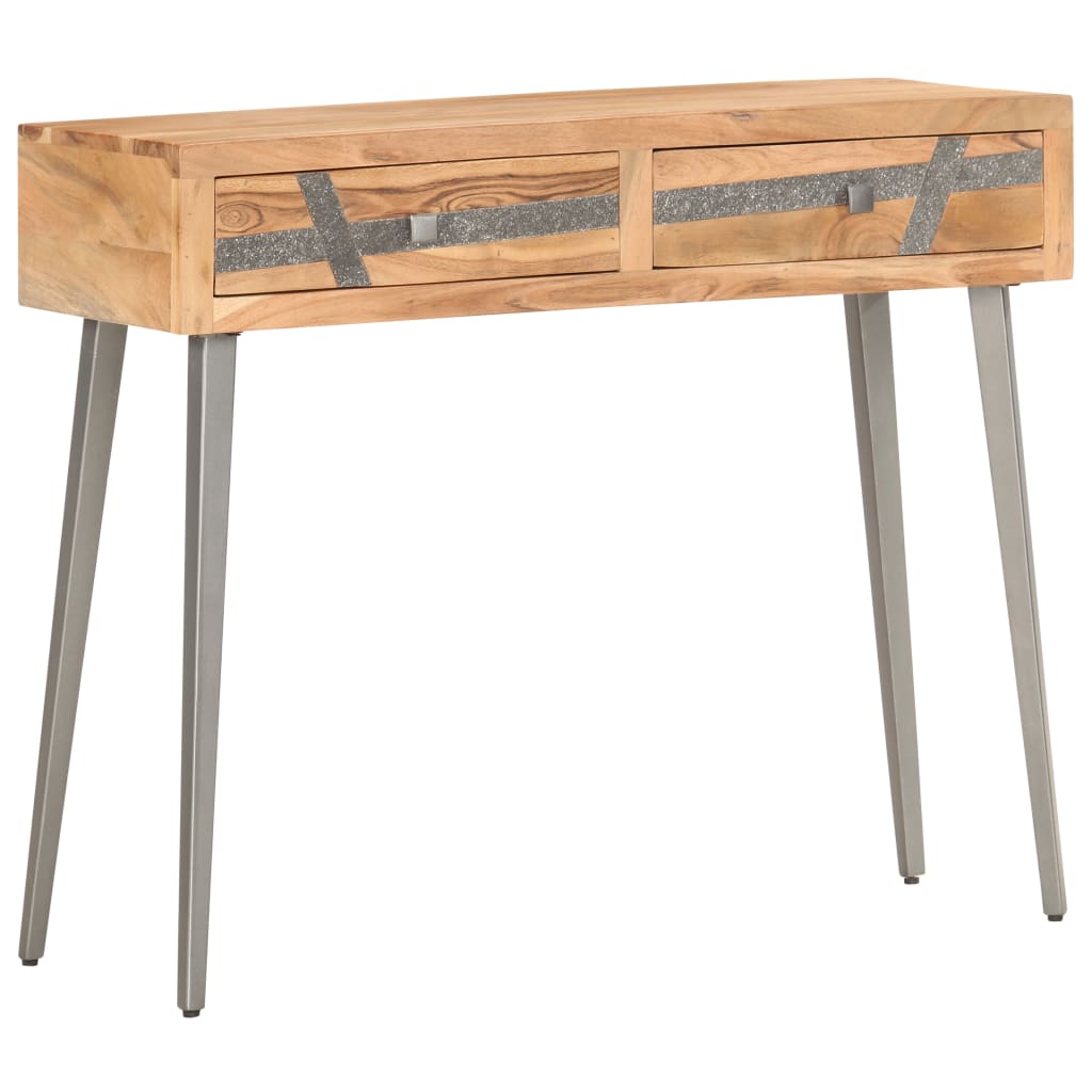 Avlastningsbord Konsollbord Trä 90x30x75 cm massivt akaciaträ