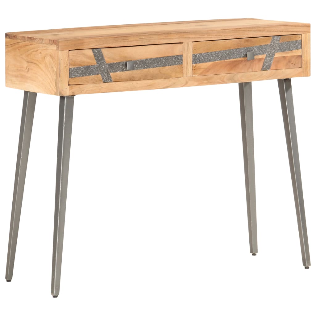 Avlastningsbord Konsollbord Trä 90x30x75 cm massivt akaciaträ