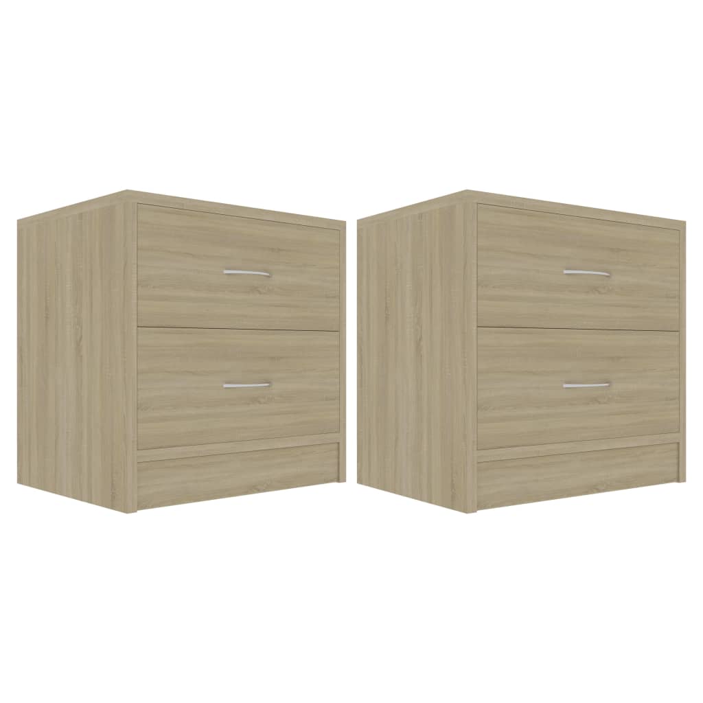 Sängbord 2 st sonoma-ek 40x30x40 cm konstruerat trä