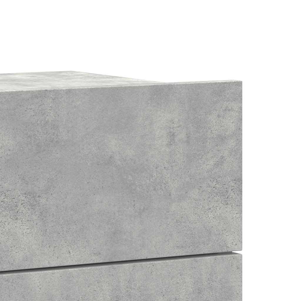 Sängbord 2 st betonggrå 40x30x30 cm konstruerat trä