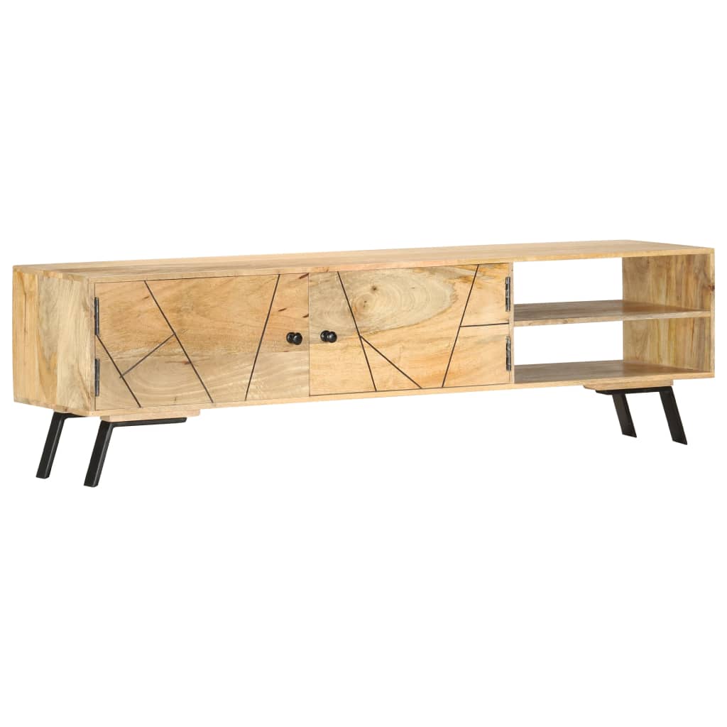 TV-bänk 140x30x40 cm massivt mangoträ