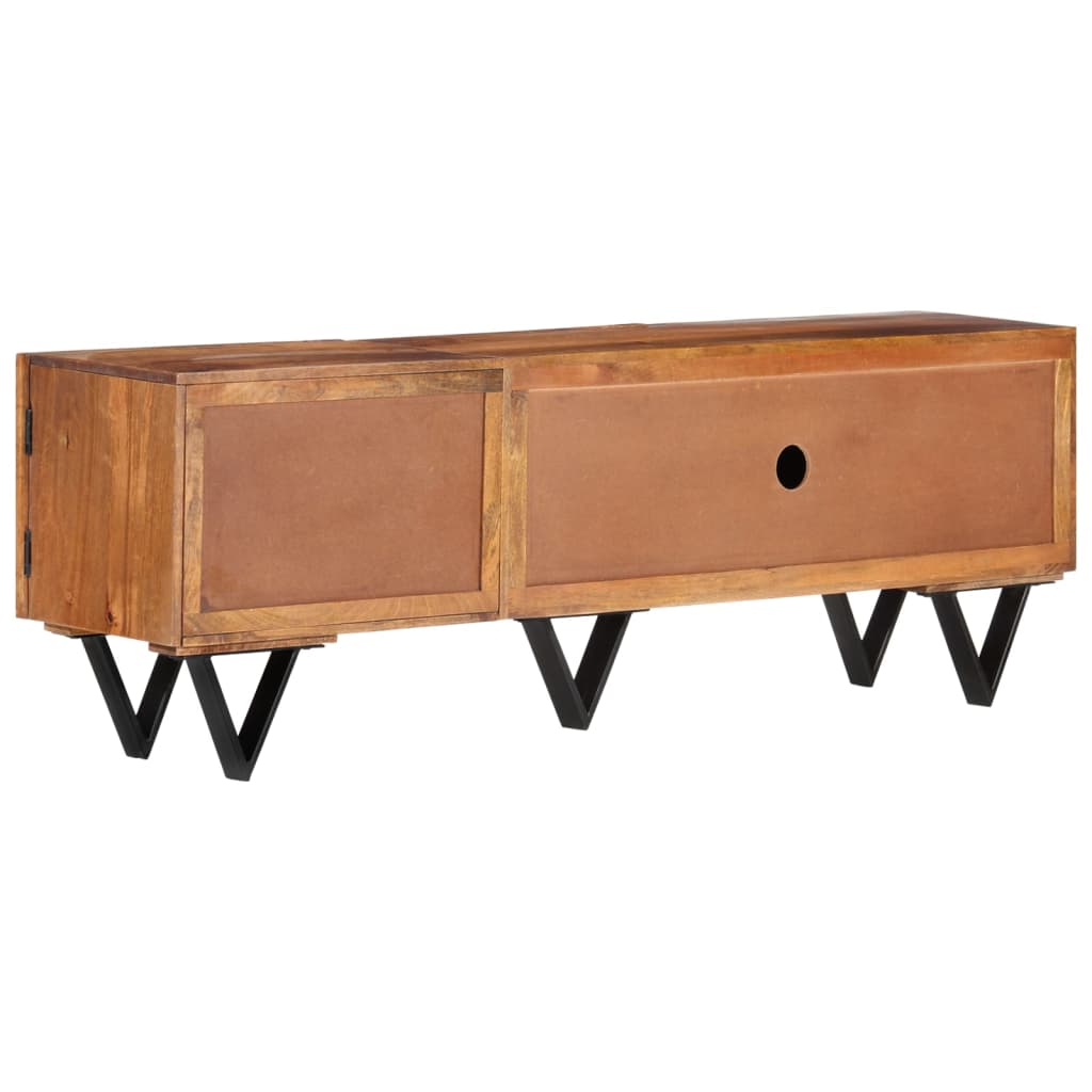 TV-bänk 140x30x46 cm massivt mangoträ