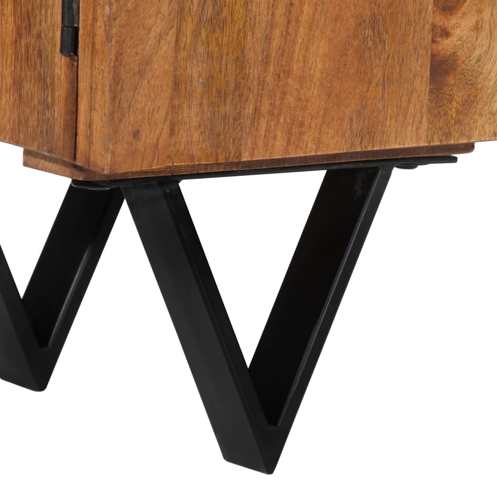 TV-bänk 140x30x46 cm massivt mangoträ