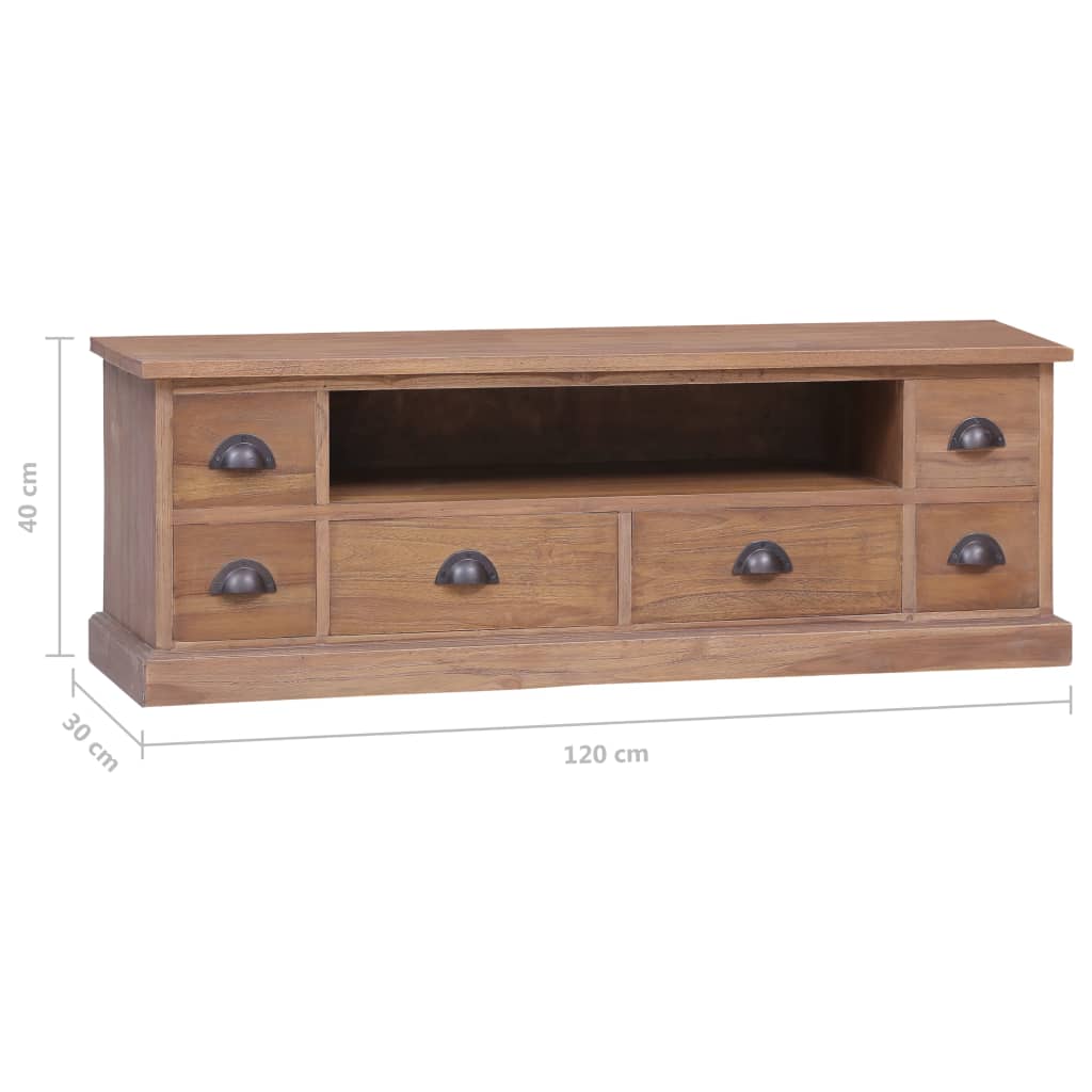 TV-bänk 120x30x40 cm massiv teak