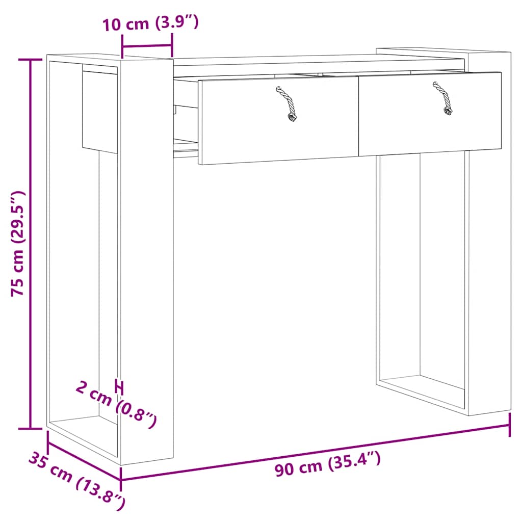Avlastningsbord 90x35x75 cm massiv teak