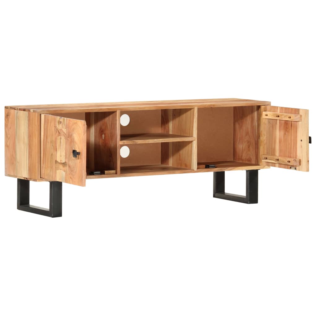 TV-bänk 118x30x45 cm massivt akaciaträ