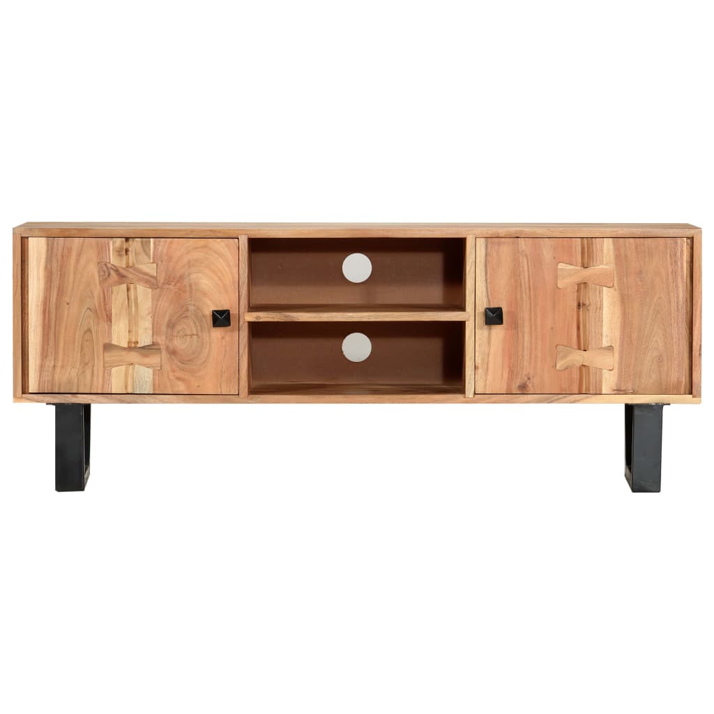 TV-bänk 118x30x45 cm massivt akaciaträ