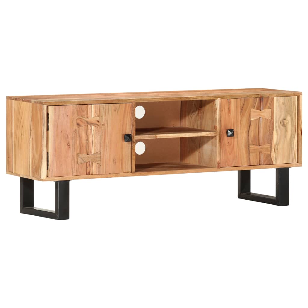 TV-bänk 118x30x45 cm massivt akaciaträ