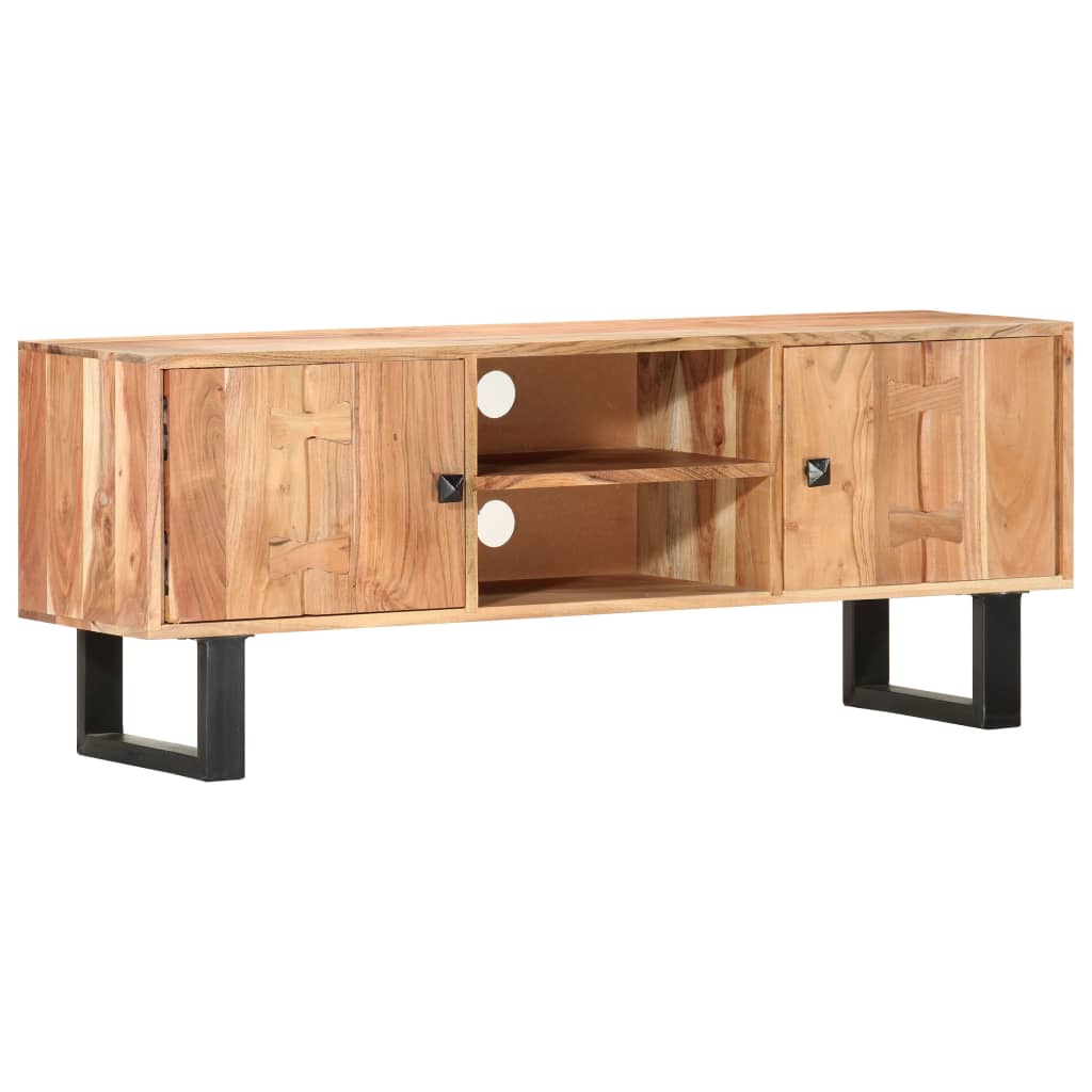TV-bänk 118x30x45 cm massivt akaciaträ