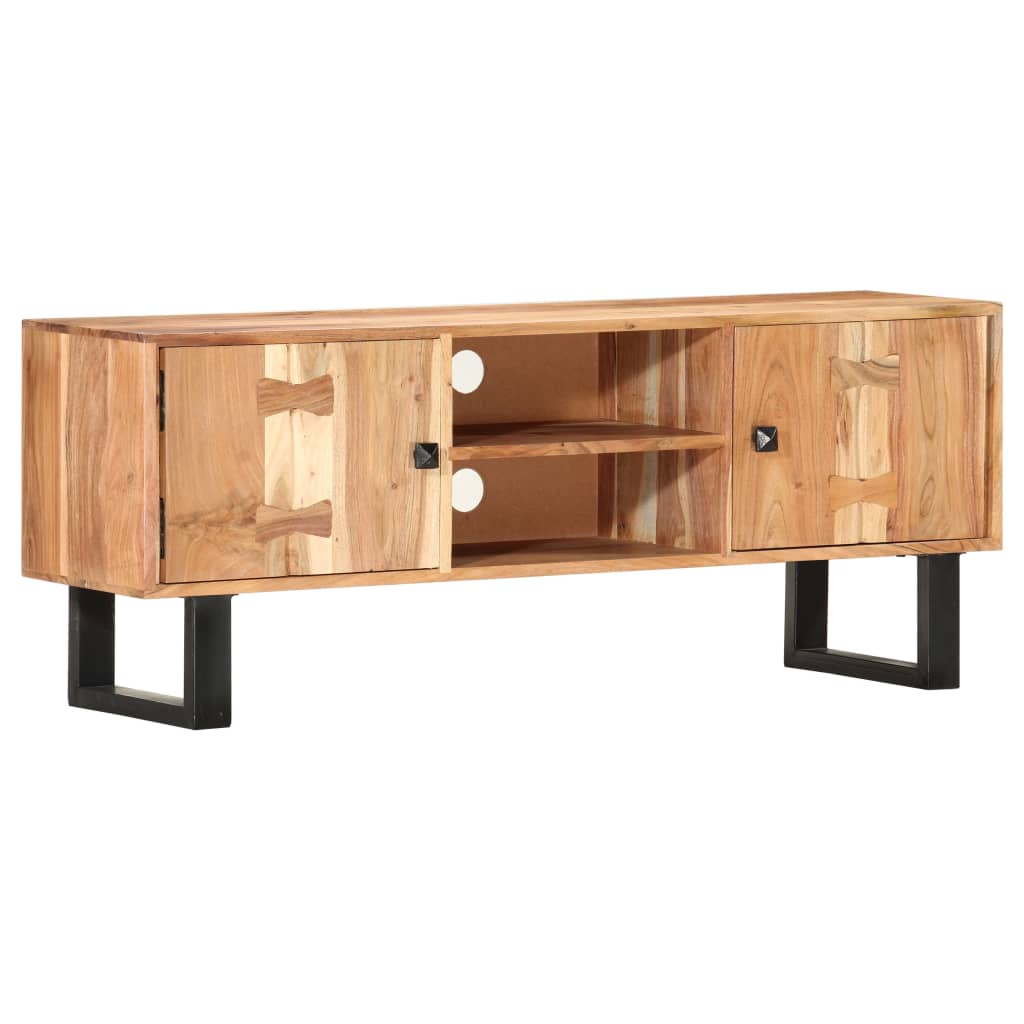 TV-bänk 118x30x45 cm massivt akaciaträ
