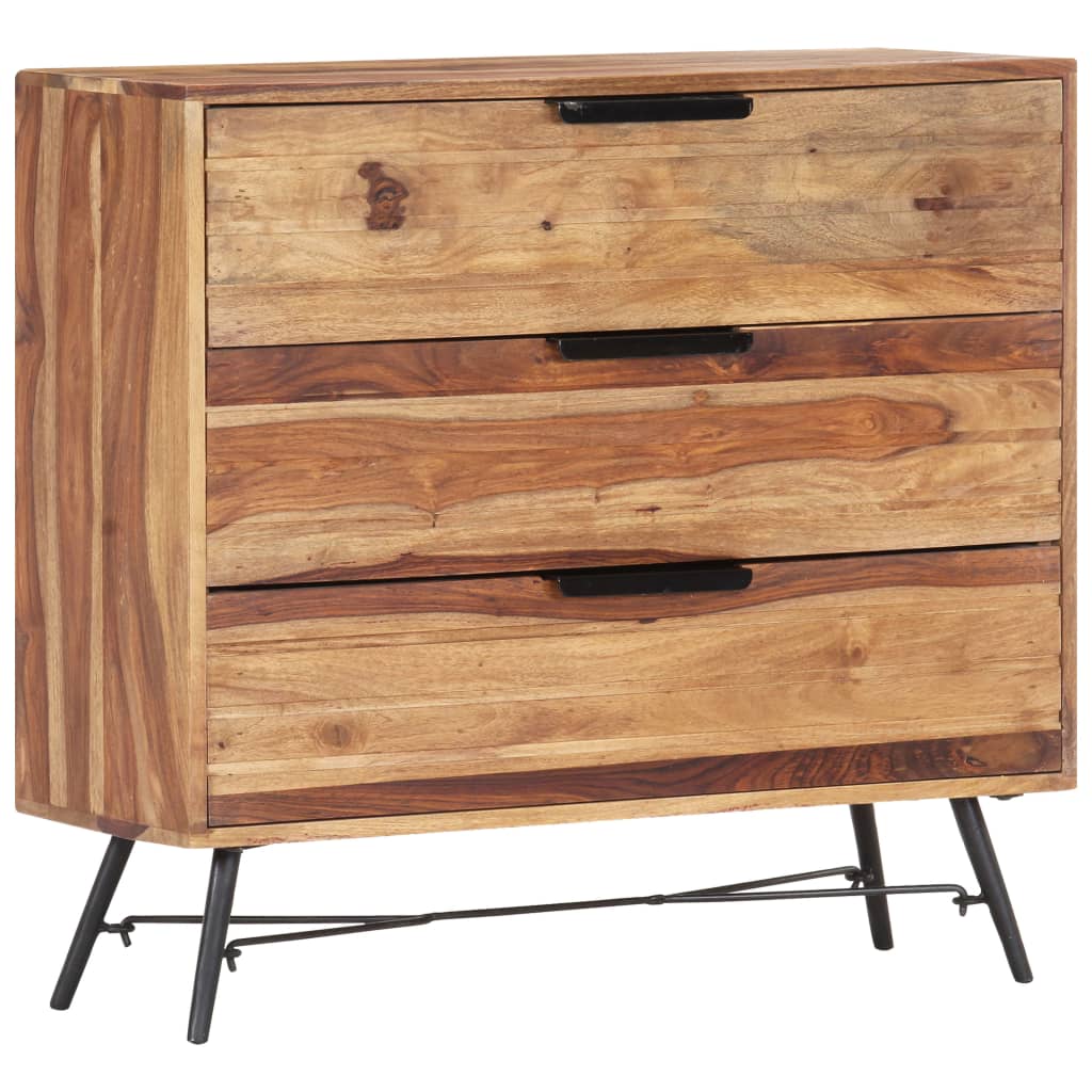 Skänk Trä 80x30x75 cm massivt sheshamträ