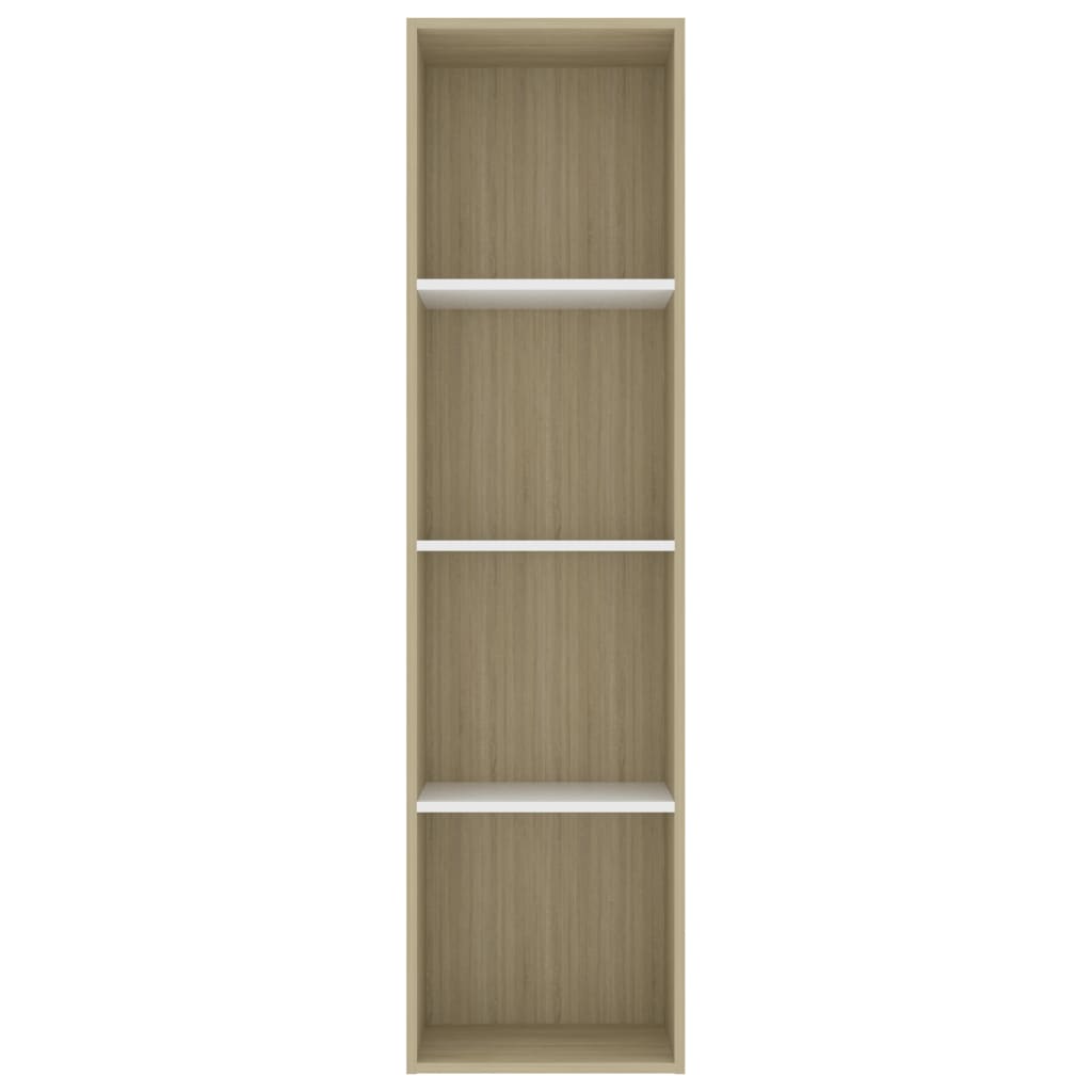 Skåp Vit och Sonoma Ek 40x30x151,5 cm