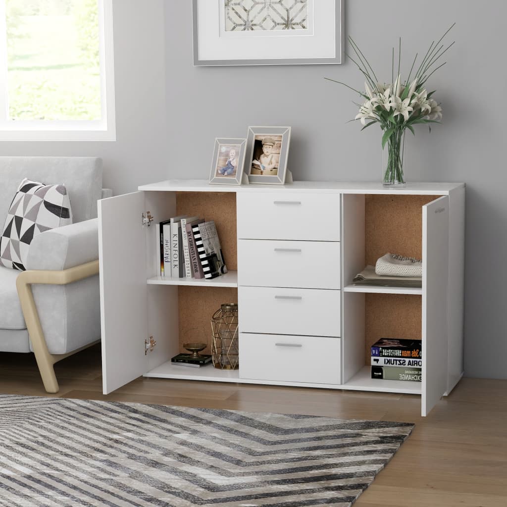 Skänk Vit 120x35,5x75 cm