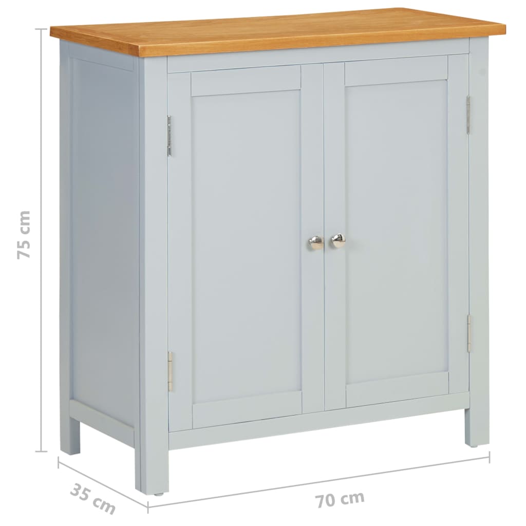 Skåp 70x35x75 cm massiv ek