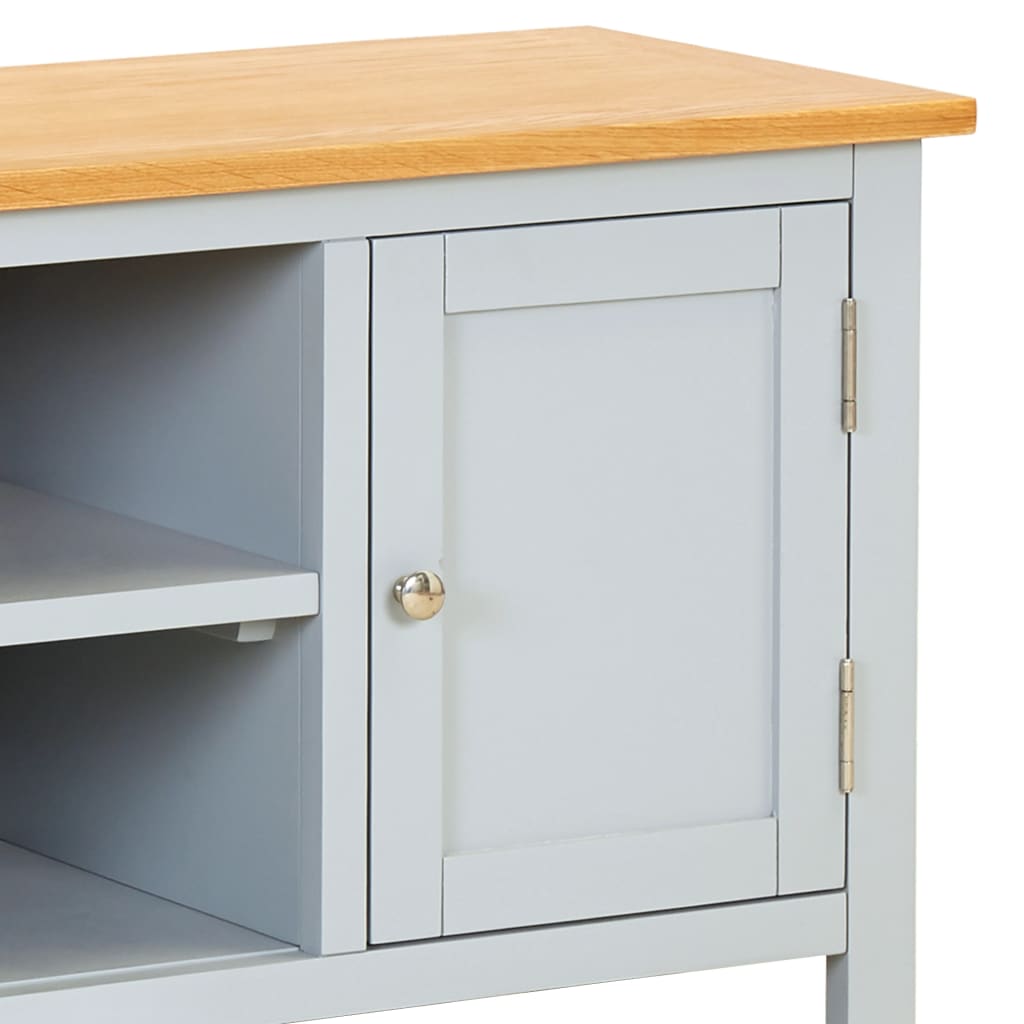 TV-bänk 120x35x48 cm massiv ek