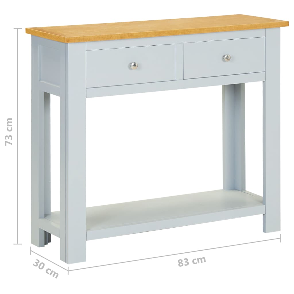 Avlastningsbord 83x30x73 cm massiv ek