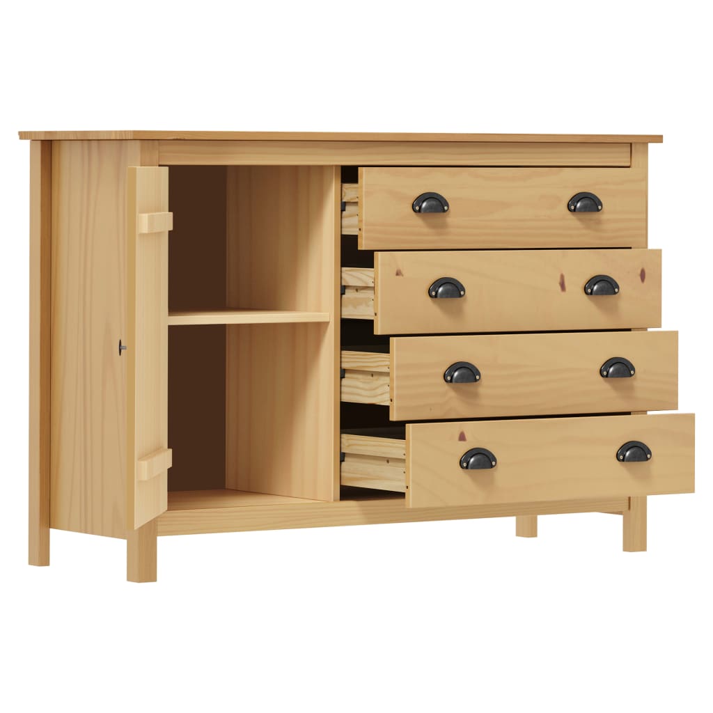 Skänk Trä Hill 120x40x80 cm massiv furu