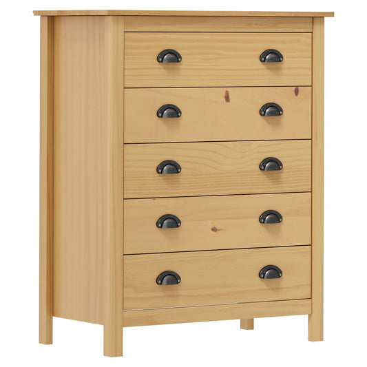 Skänk Trä Hill med 5 lådor 79x40x96,5 cm massiv furu