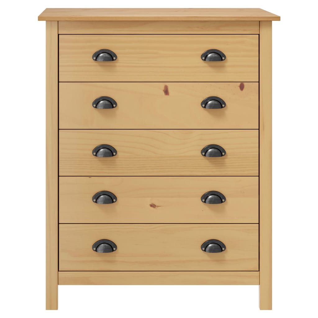 Skänk Trä Hill med 5 lådor 79x40x96,5 cm massiv furu