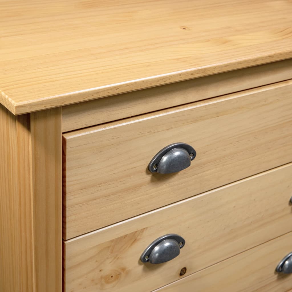 Skänk Trä Hill med 5 lådor 79x40x96,5 cm massiv furu