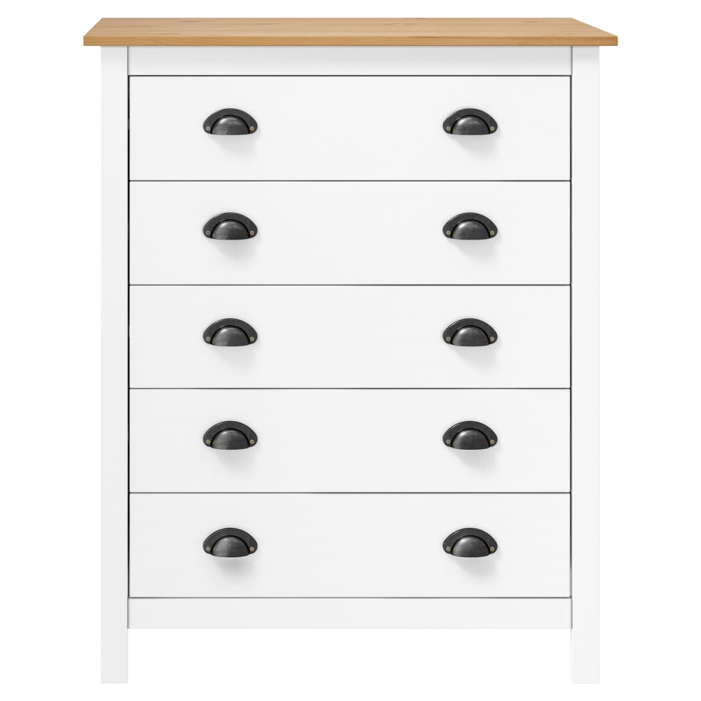 Skänk Trä Hill med 5 lådor 79x40x96,5 cm massiv furu