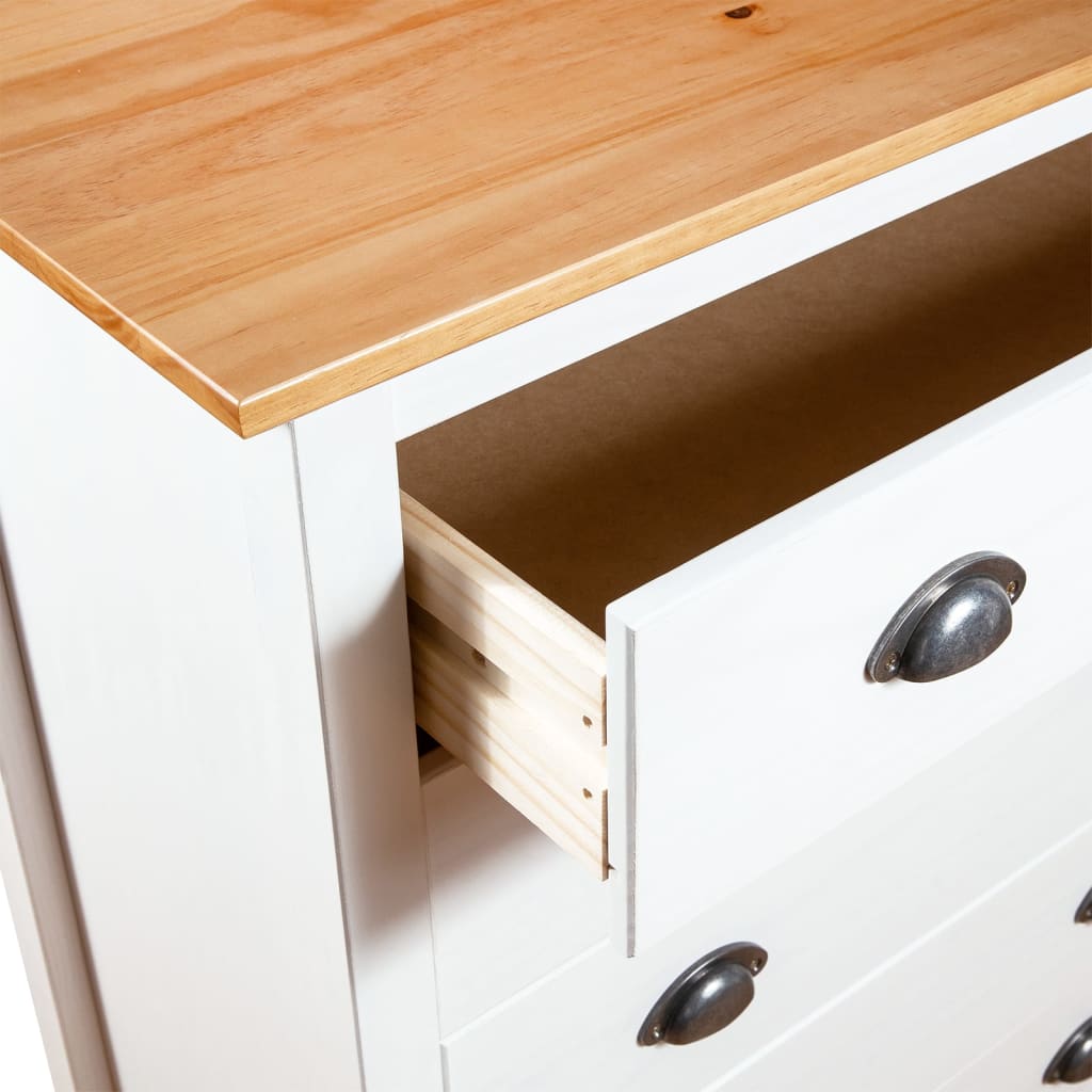 Skänk Trä Hill med 5 lådor 79x40x96,5 cm massiv furu