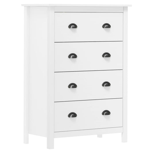 Skänk Trä Hill med 4 lådor 79x40x110 cm massiv furu