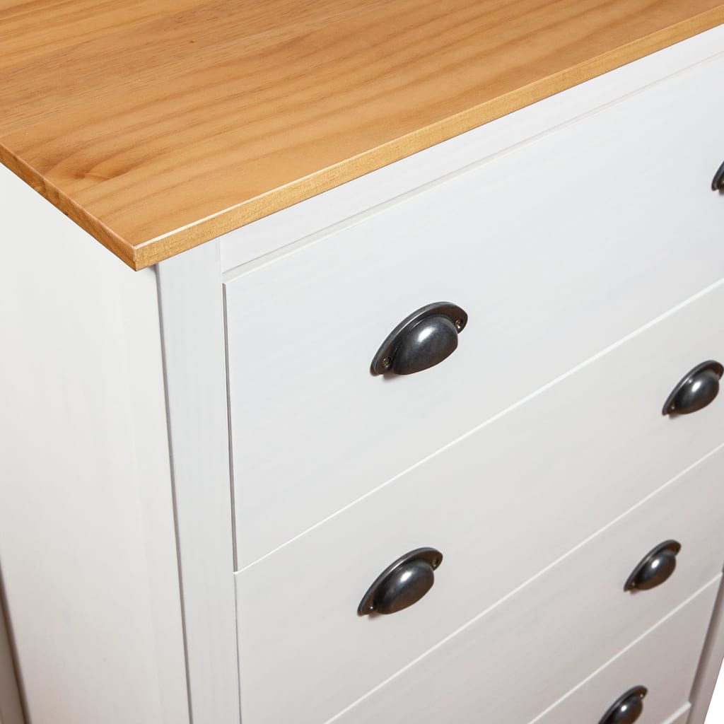 Skänk Trä Hill med 4 lådor 79x40x110 cm massiv furu