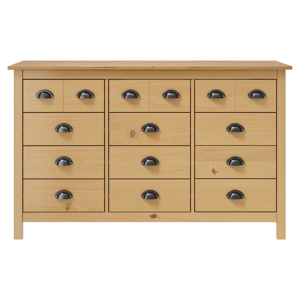 Skänk Trä Hill 130x37x80 cm massiv furu