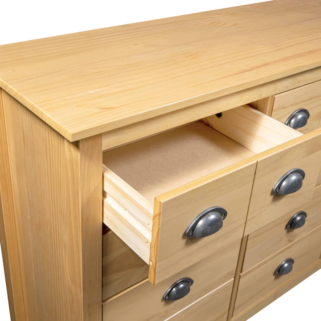 Skänk Trä Hill 130x37x80 cm massiv furu