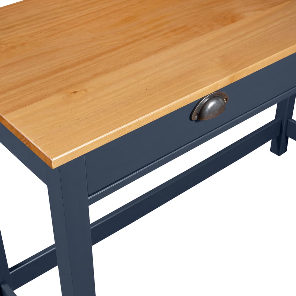 Avlastningsbord Konsollbord Grå Hill 2 lådor 110x45x74 cm massiv furu