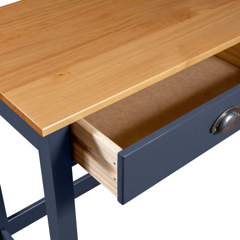 Avlastningsbord Konsollbord Grå Hill 2 lådor 110x45x74 cm massiv furu