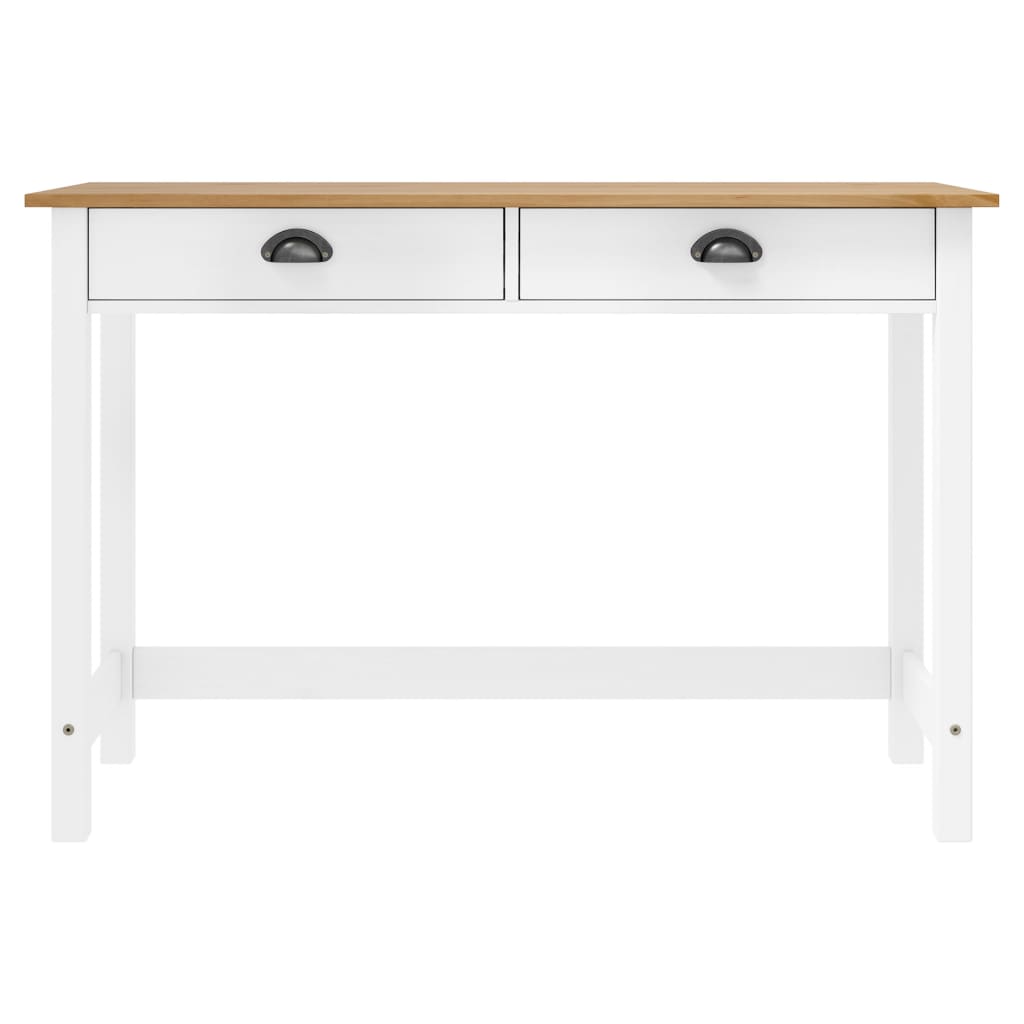 Avlastningsbord Konsollbord Trä med 2 lådor 110x45x74 cm massiv furu