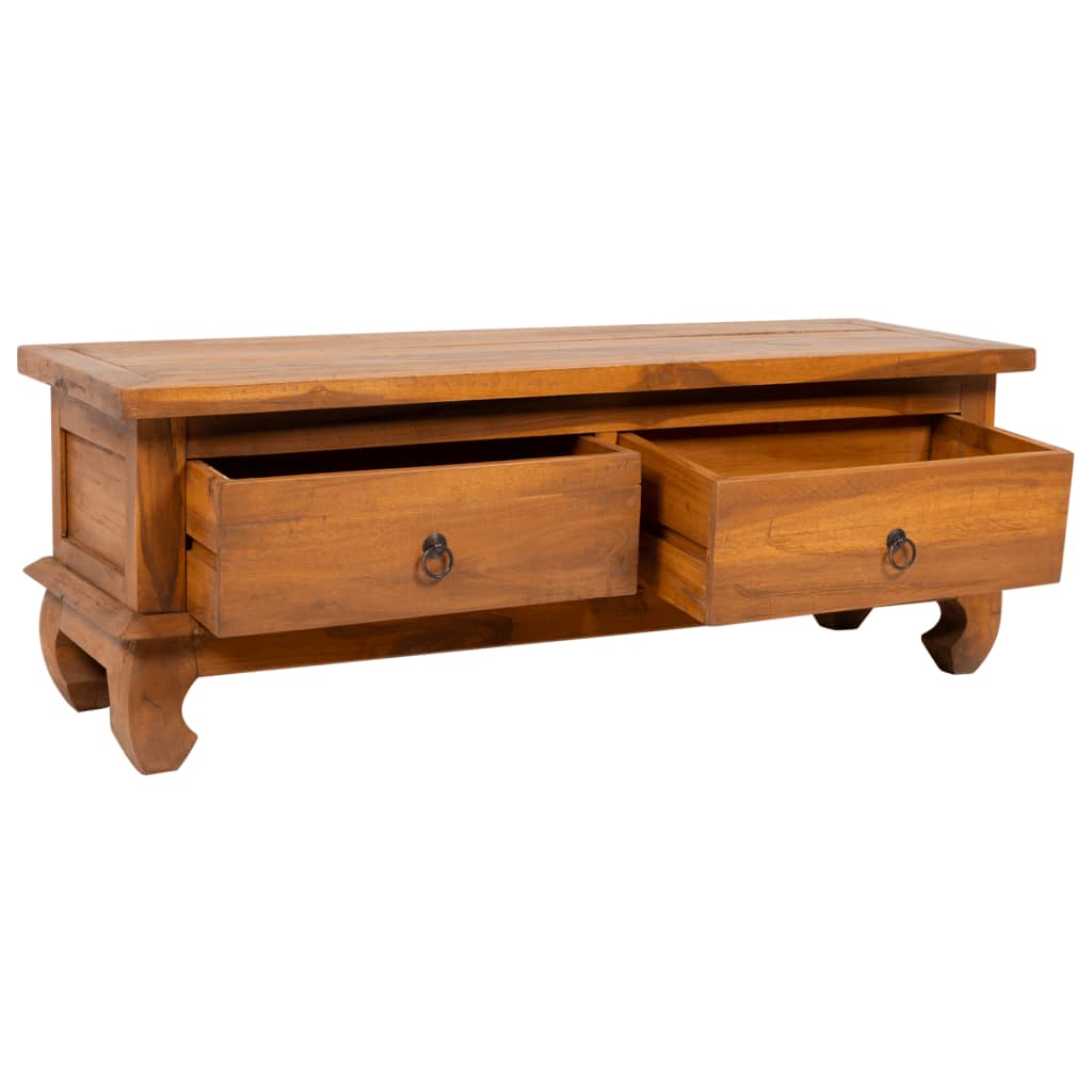 TV-bänk 110x35x40 cm massiv teak