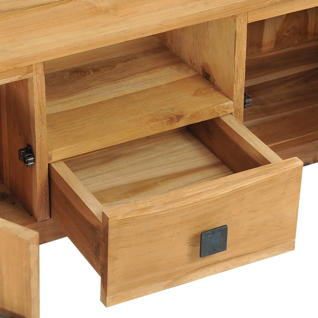 TV-bänk 120x32x45 cm massiv teak